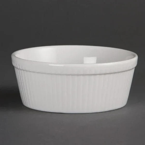 Plats à gratin ronds blancs Olympia 134mm (Lot de 6)