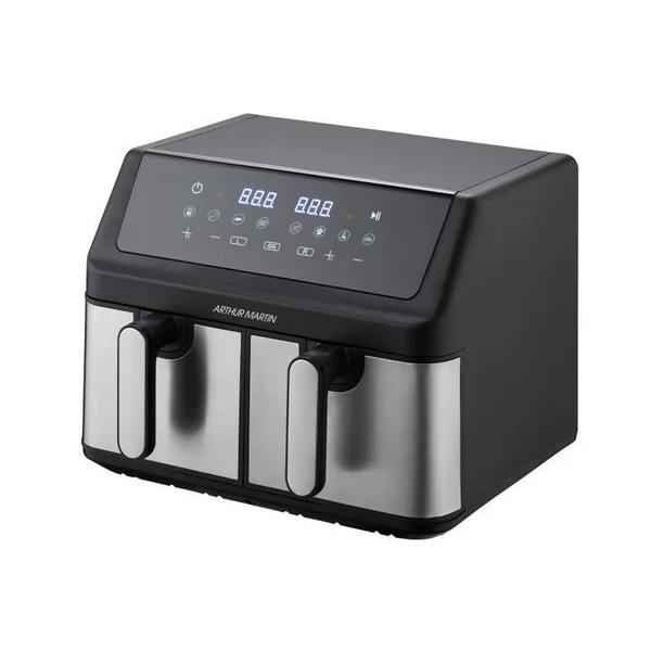 Friteuse Sans Huile - - Airfryer Ampf9 - 2 Cuves De 4,5l - 2000w - Affichage Led Arthur Martin