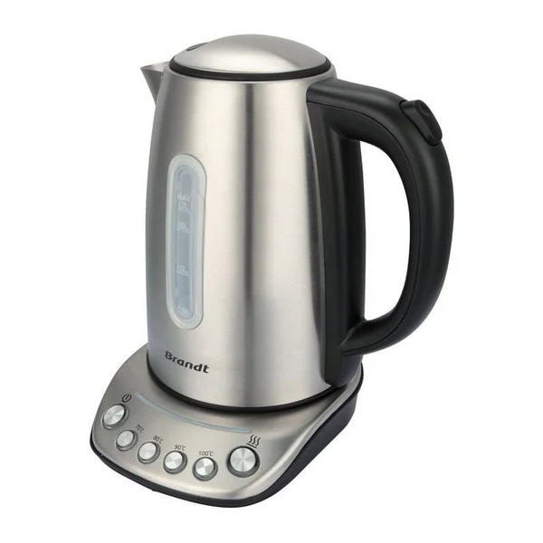 Bouilloire - - Bo1202b - 1,7 L - 5 Températures + Maintien Au Chaud - Inox Et Noir Brandt