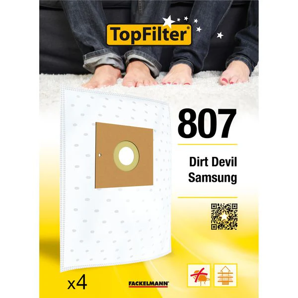 Lot de 4 sacs aspirateur Dirt Devil Samsung Premium TopFilter