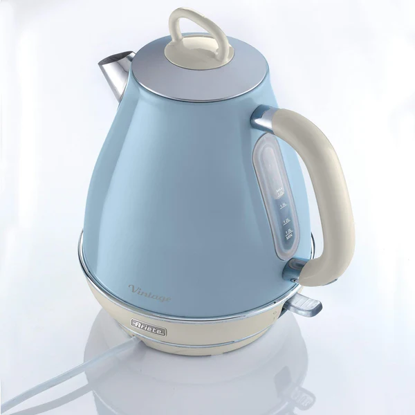 bouilloire électrique de 1,7L sans fil vintage 2000W bleu Ariete