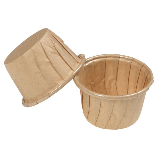Caissettes écrues ingraissables Ø 4,4 x ht 3,5 cm (x 200)