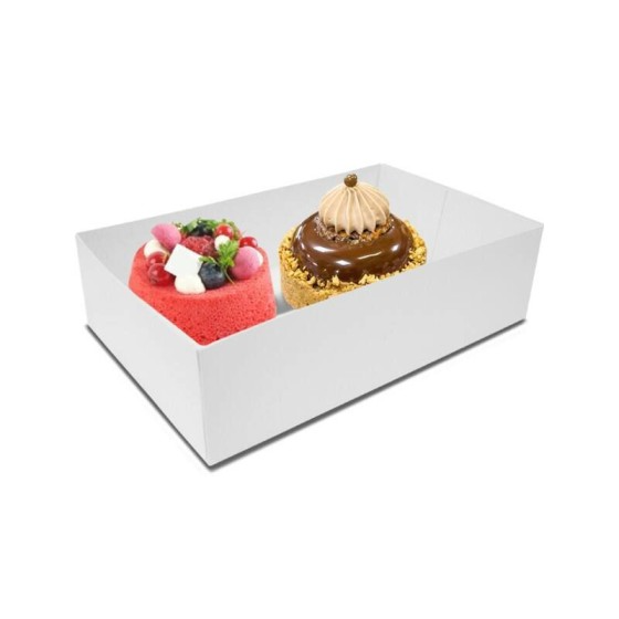 Caissette pâtissière blanche 26 x 15 x 6,5 cm - par 100