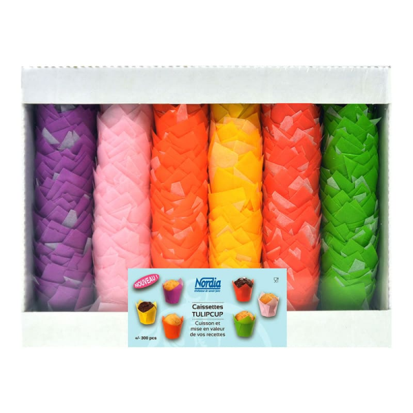 Caissette Tulipcup assortie (x 300)
