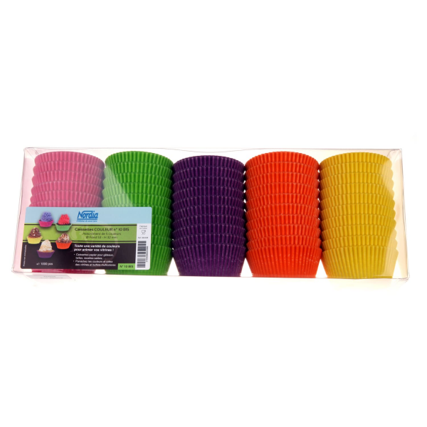Caissettes couleurs assorties (5 x 200 pcs)