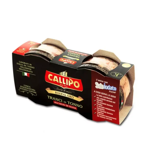 Callipo Tuna fish slices in olive oil Riserva Oro 70 gr x 2