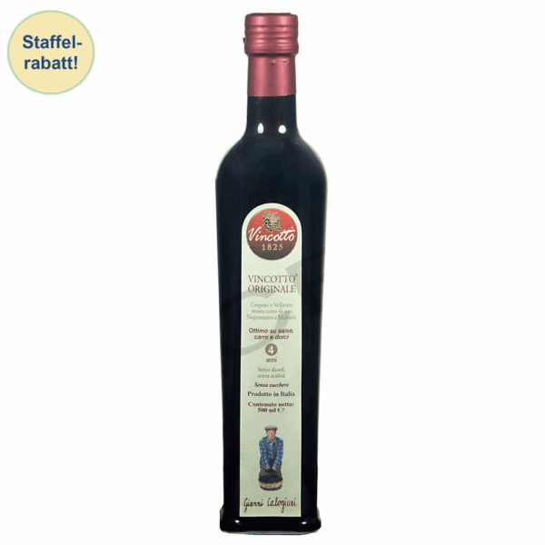 Vincotto originale 500 ml moût de raisin cuit affiné 4 ans - Calogiuri