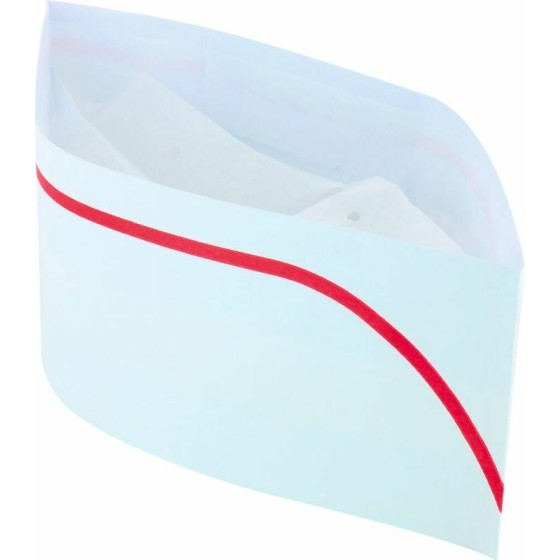 Calot papier blanc avec liseré rouge - par 100