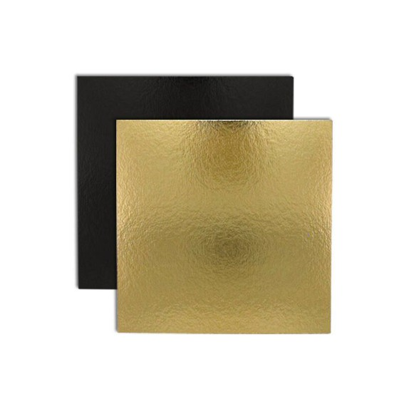Carré carton or/noir 1100 g/m² 26 x 26 cm - par 50