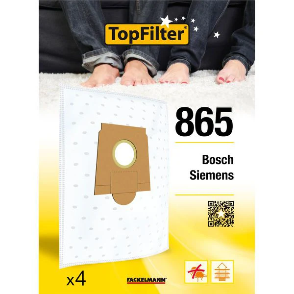 Lot de 4 sacs aspirateur pour Bosch Premium TopFilter