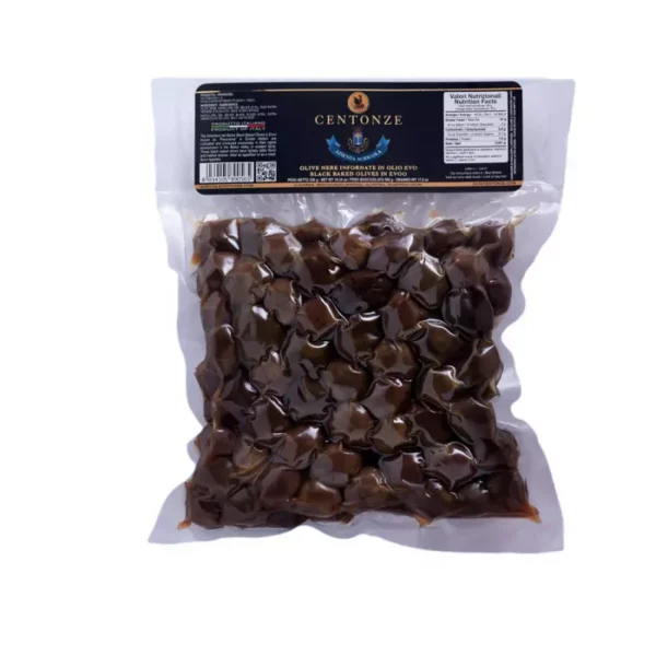 Centonze Black Baked Olives in Extra Virgin Olive Oil 520 gr