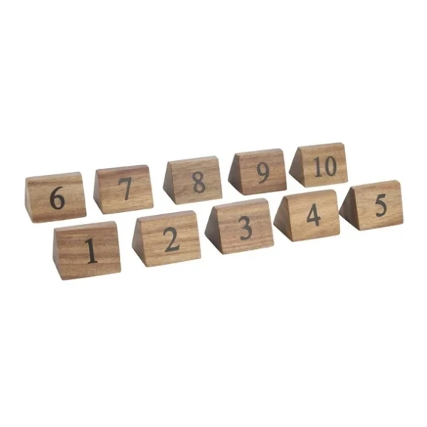Numéros de table en bois Olympia 1 à 10