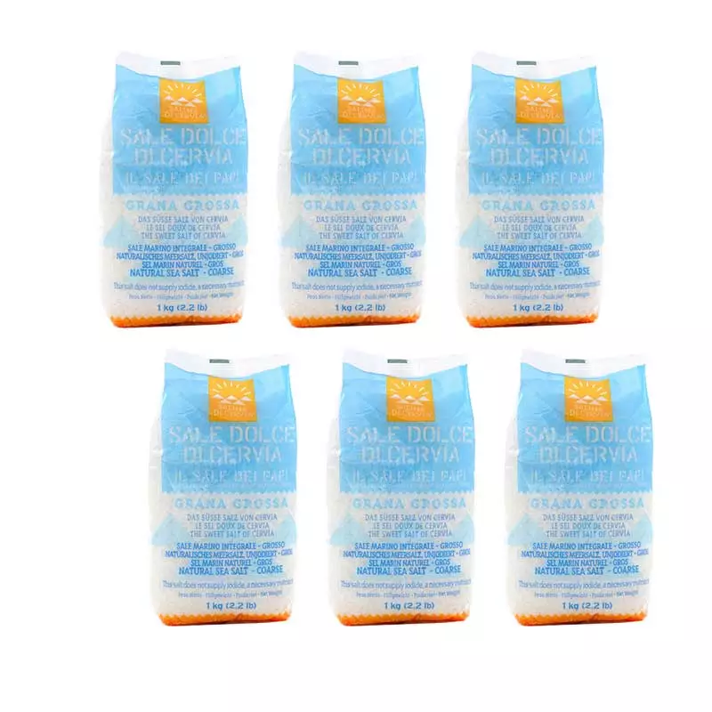 Coarse Sweet salt of Cervia 1 kg x 6