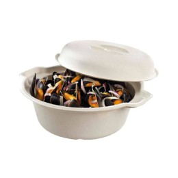 Cocotte en pulpe de canne avec couvercle 1700 ml - par 20