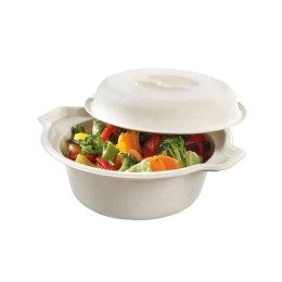 Cocotte en pulpe de canne avec couvercle 750 ml - par 25