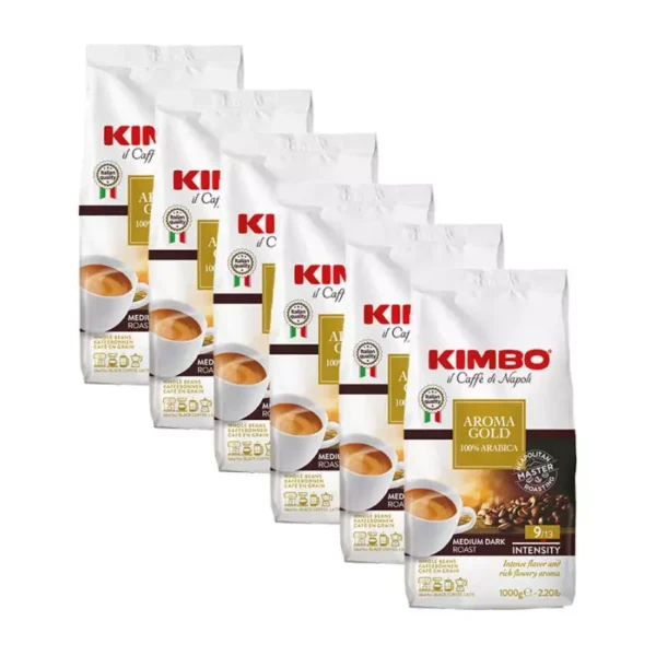 Coffee beans Kimbo 100% Arabica Aroma Gold 1 kg x 6