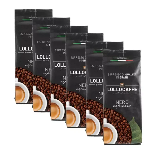 Coffee Beans Vending BLACK Blend Lollo Caffè 1 kg x 6