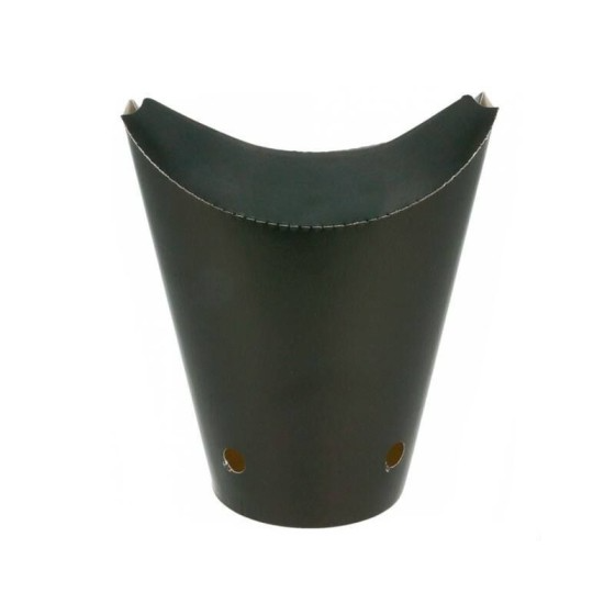 Coffret à frites carton refermable noir 480 ml - par 50