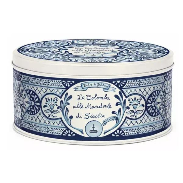 Colomba with Almonds Fiasconaro Dolce e Gabbana in a light blue tin 750 gr