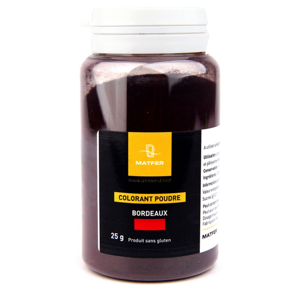 Colorant alimentaire en poudre bordeaux