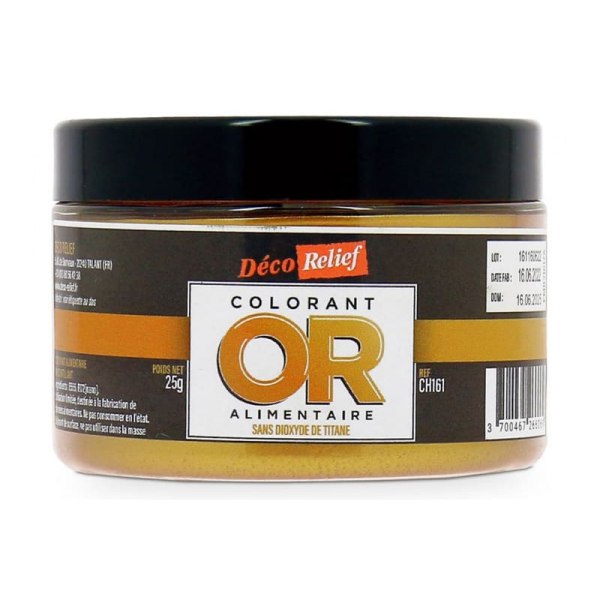 Colorant alimentaire Or scintillant