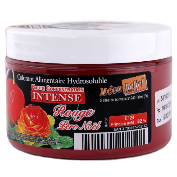 Colorant alimentaire en poudre rouge père Noël