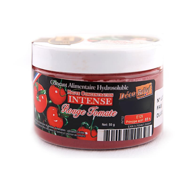 Colorant alimentaire en poudre rouge tomate