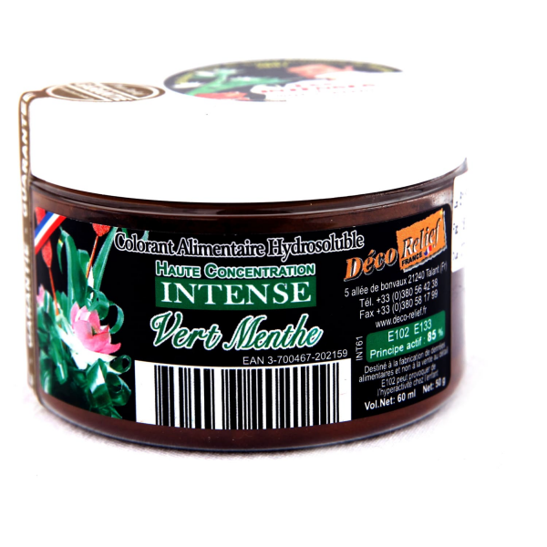 Colorant alimentaire en poudre vert menthe