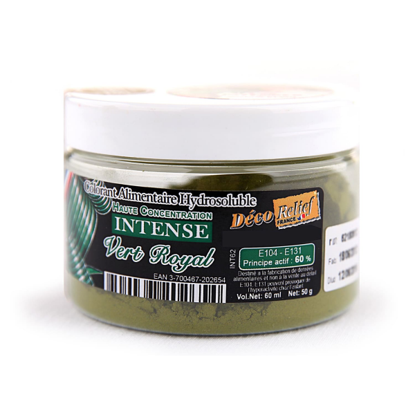 Colorant alimentaire en poudre vert royal