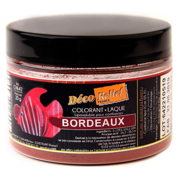 Colorant alimentaire bordeaux