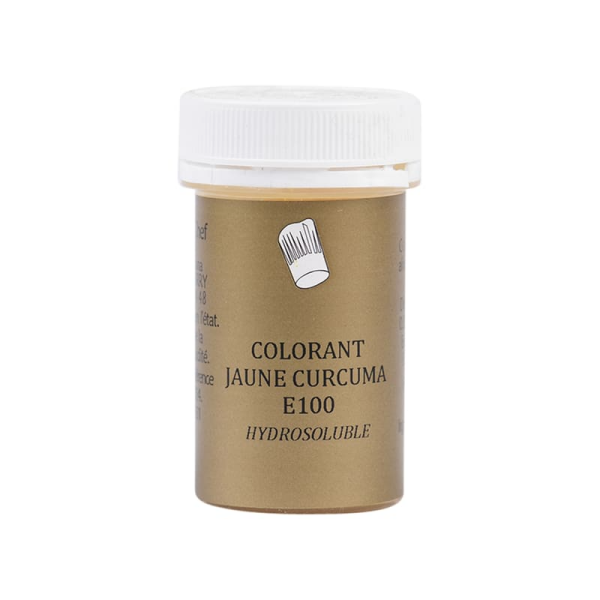 Colorant alimentaire en poudre jaune curcuma