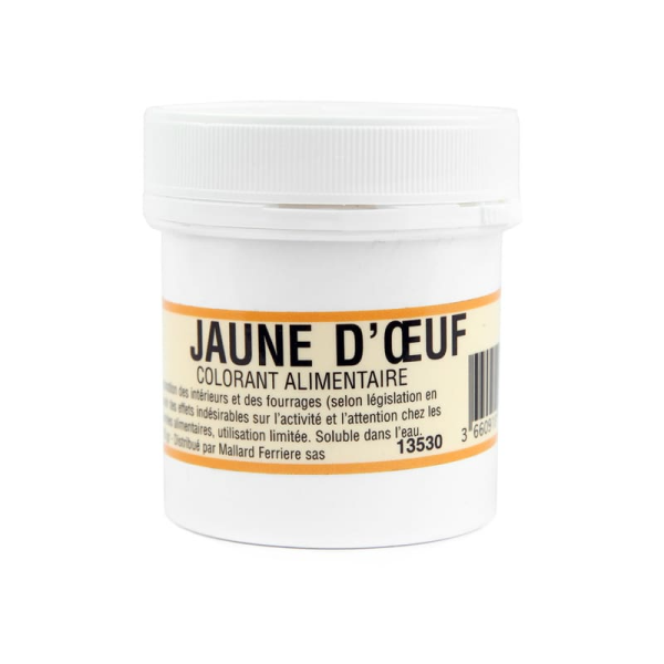 Colorant alimentaire en poudre jaune d'œuf