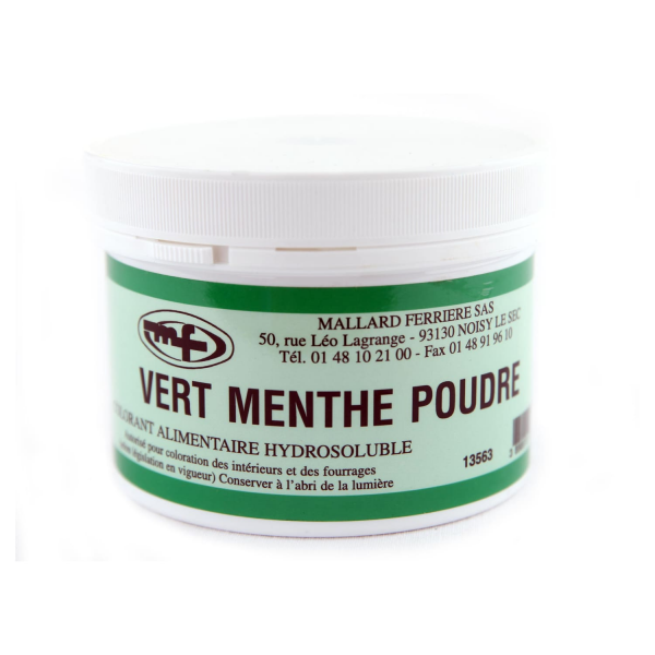 Colorant alimentaire en poudre vert menthe