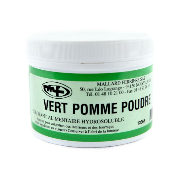 Colorant alimentaire en poudre vert pomme