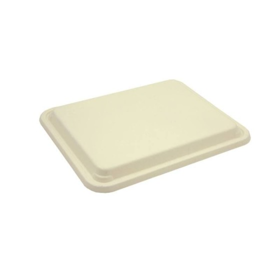 Couvercle bagasse pour plateau repas bagasse 24 x 30 cm - par 50