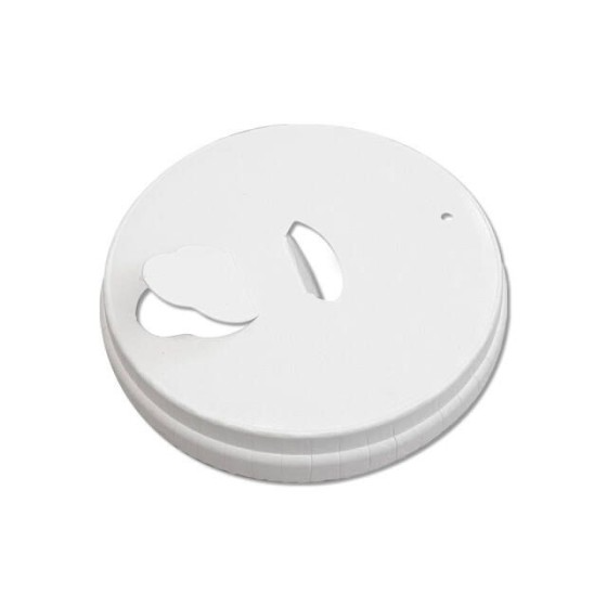 Couvercle carton blanc pour gobelets carton 100 ml - par 50