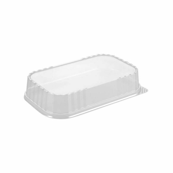 Couvercle plastique transparent clipsable pour barquette aluminium noire Ready2Cook 1400 ml - par 100