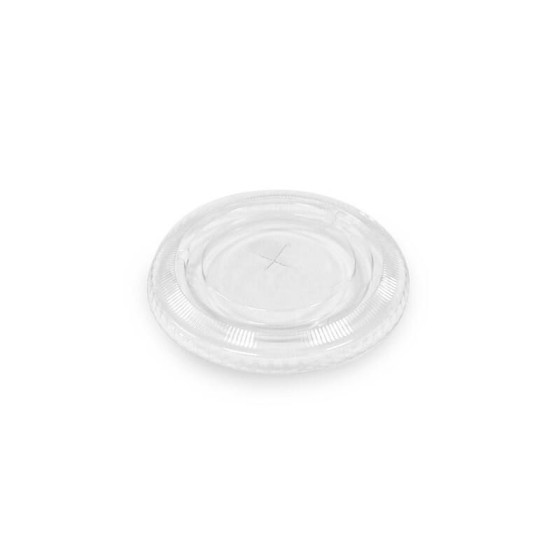 Couvercle plat plastique transparent avec croisillon pour shakers smoothie - par 50
