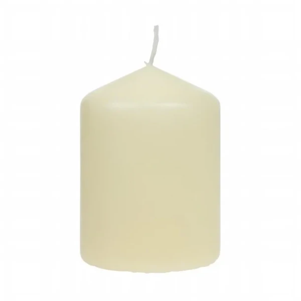 Bougies cylindriques ivoire Bolsius 80mm (lot de 12)