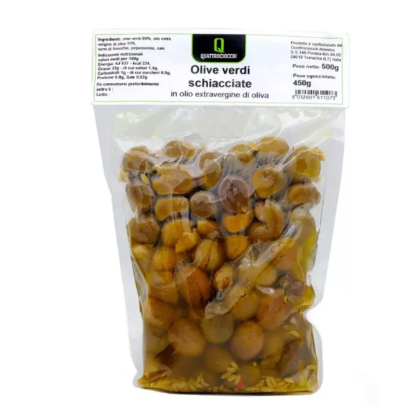 Crushed Green Olives in Extra Virgin olive Oil 500 gr