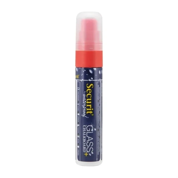 Marqueur craie waterproof Securit (verre+ ardoise) pointe 7-15mm rouge