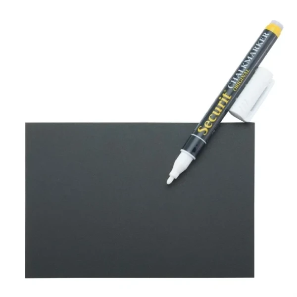 Set de 20 ardoises format A6 et 1 feutre craie blanc Securit (lot de 20)