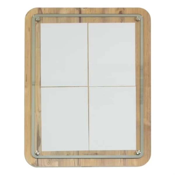 Porte-menu en bois Securit 4xA4 avec poteau et socle