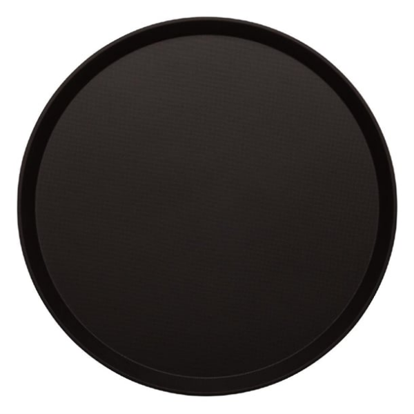 Plateaux ronds fibre de verre antidérapant Treadlite Cambro noir