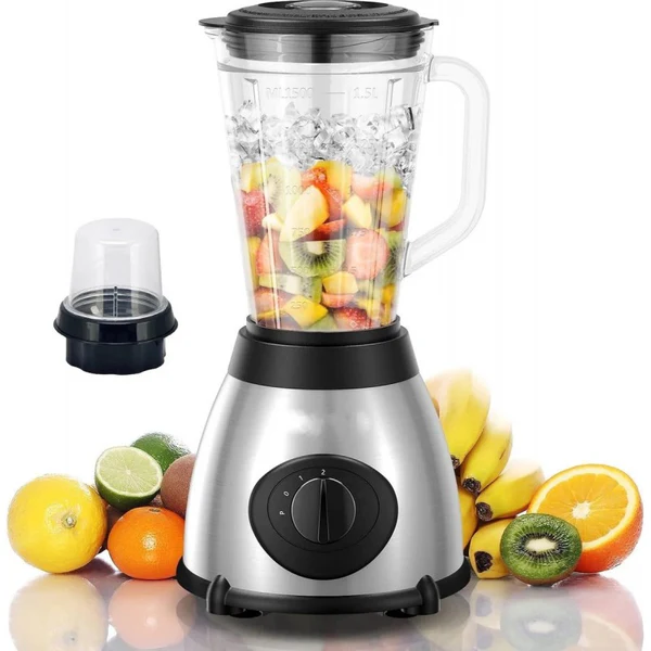 Blender avec moulin à café & épices 800W 1,5 litre 3 vitesses Acier inoxydable Royalty Line