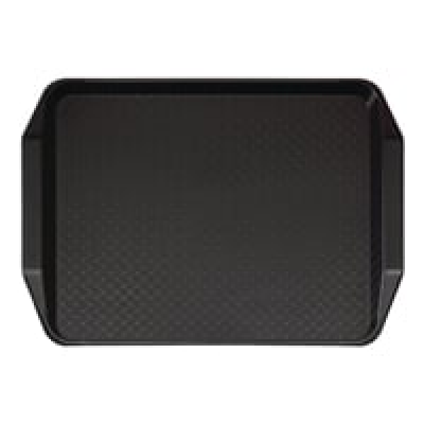 Plateau rectangulaire avec poignées en polypropylène Fast Food Cambro noir 43 cm