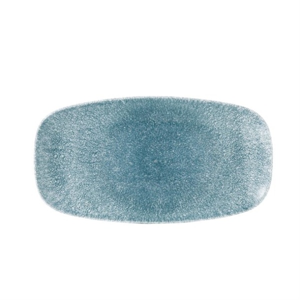 Assiettes oblongues Churchill Studio Prints Raku Oblong 355mm Topaz Blue (Lot de 6)