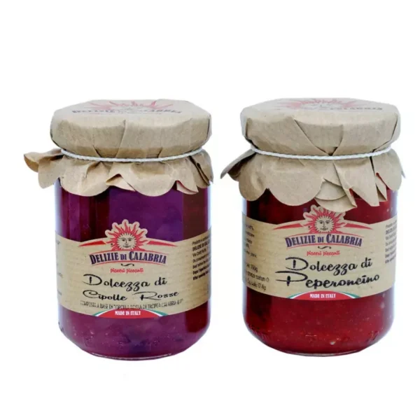 Delizie di Calabria Jams: Tropea PGI Red Onion and Chilli Pepper 160 gr x 2