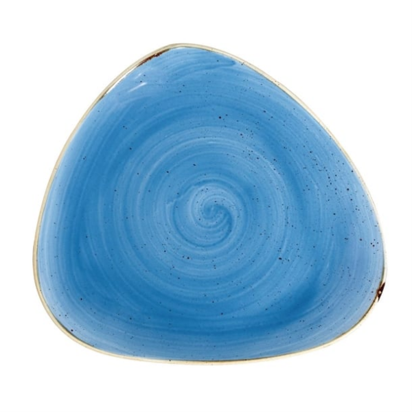 Assiettes triangulaires Churchill Stonecast Cornflower Blue 311mm (Lot de 6)