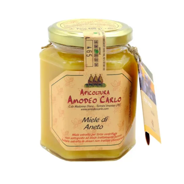 Dill flower Honey Sicilian Black bee 400 gr
